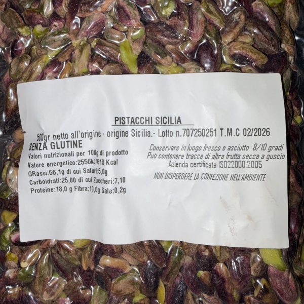 Second image of Pistacchio siciliano sgusciato 500g
