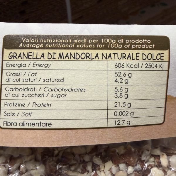 Second image of Granella di mandorle 500 g